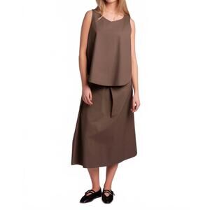NEW SUSANNE BOMMER cotton tank top in pale olive